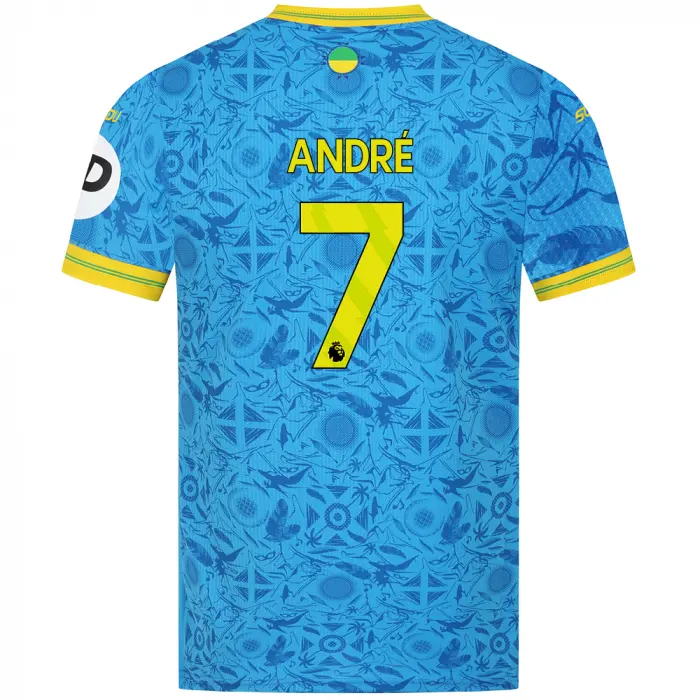 Wolverhampton Wanderers Shop | 2025-26 Wolves Pro Third Shirt – Adult ANDRÉ 7 Wolverhampton Wanderers Merchandise